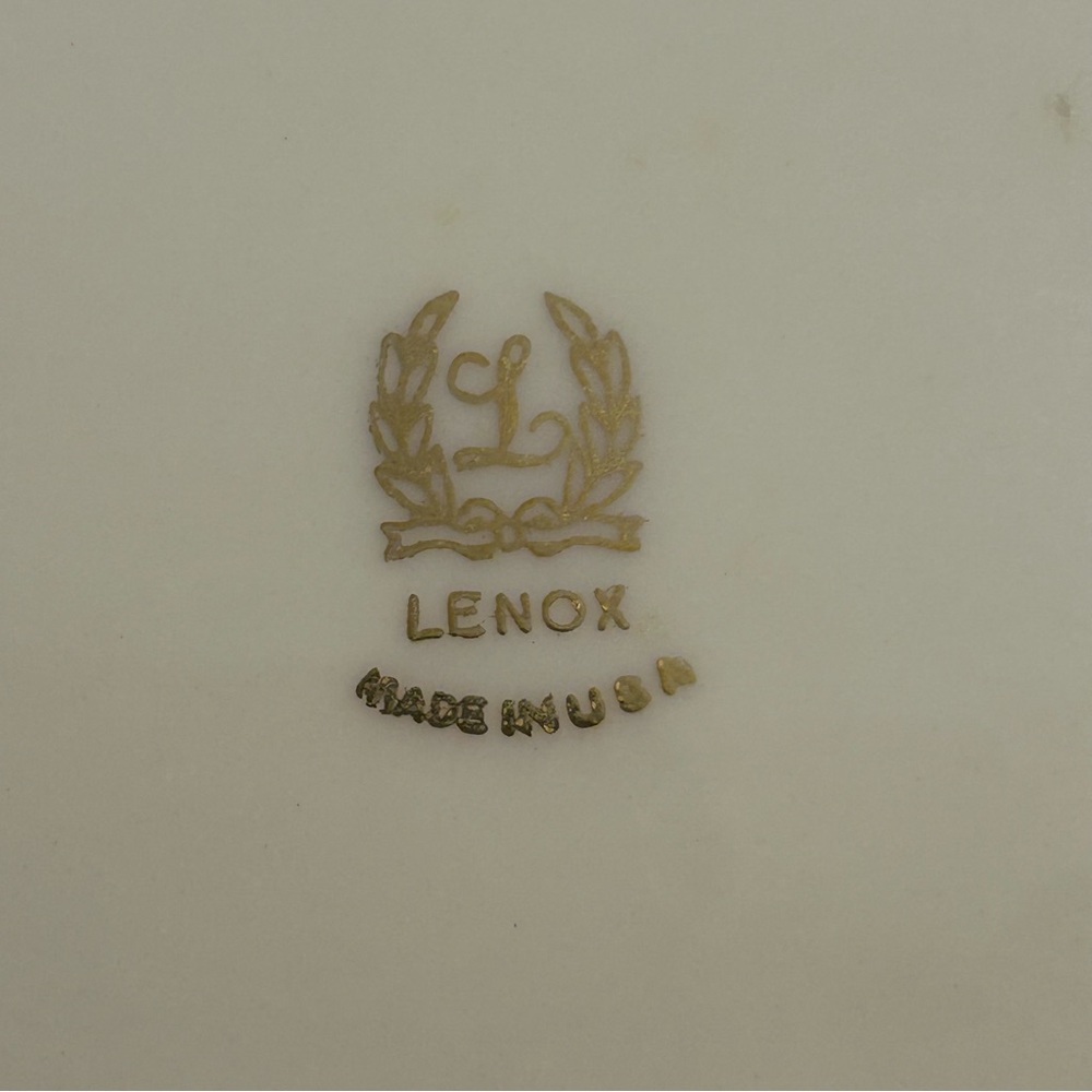 VTG Lenox Valencia Gold and Ivory Serving Platter Vintage - Picture 12 of 16
